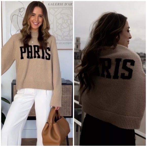 ANINE BING Kendrick University Paris Sweater SZ XS - Picture 2 of 13
